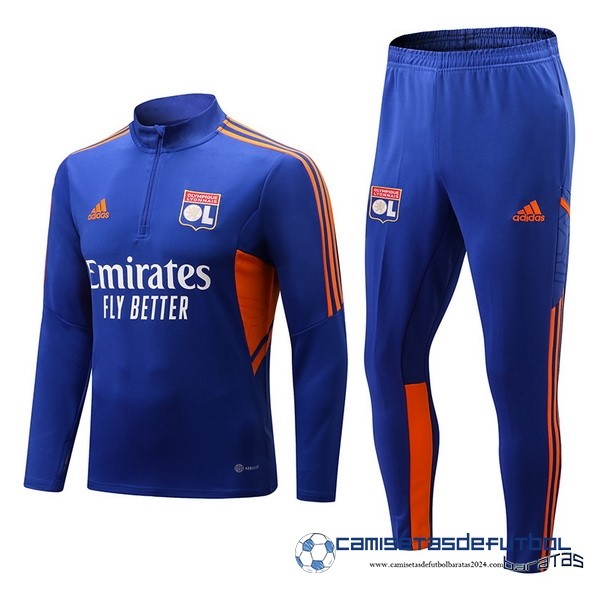 adidas Conjunto Completo Sudadera Entrenamiento Lyon 2022 Equipación 2023 Azul Rojo
