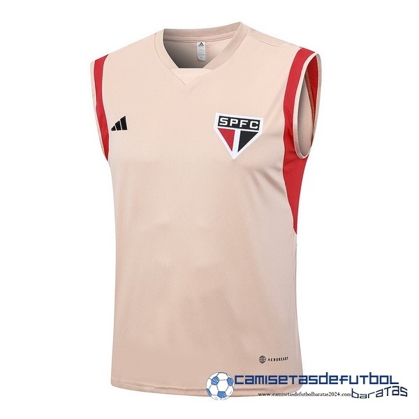 adidas Entrenamiento Sin Mangas São Paulo Equipación 2023 2024 Amarillo Naranja