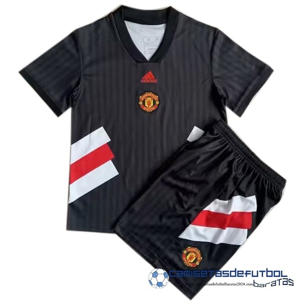 adidas Especial Conjunto De Niños Manchester United Equipación 2023 2024 Negro