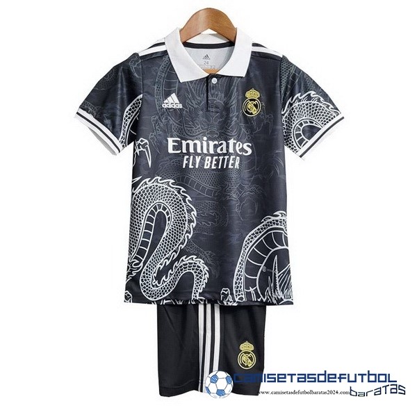 adidas Especial Conjunto De Niños Real Madrid Equipación 2023 2024 Negro