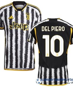 adidas NO.10 Del Piero Tailandia Casa Jugadores Camiseta Juventus  Equipación 2023 2024 Amarillo Negro