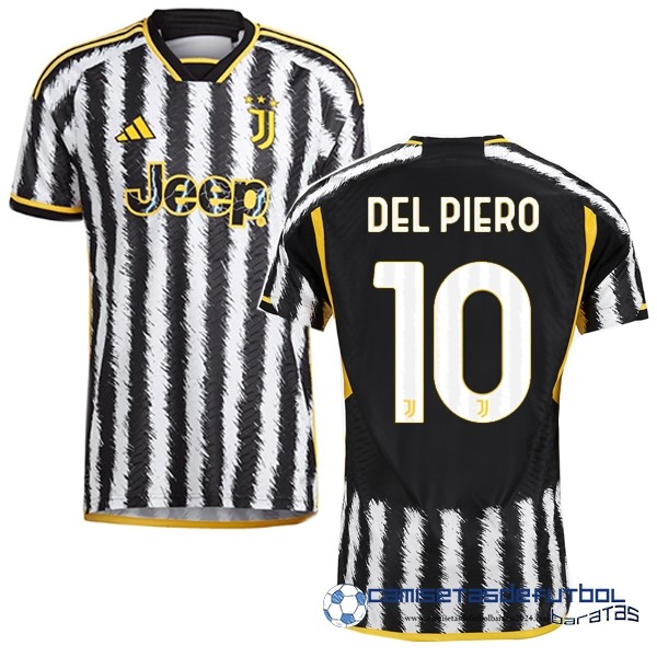adidas NO.10 Del Piero Tailandia Casa Jugadores Camiseta Juventus  Equipación 2023 2024 Amarillo Negro