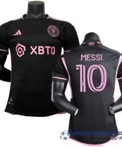adidas NO.10 Messi Tailandia Segunda Jugadores Camiseta Inter Miami  Equipación 2023 2024 Negro