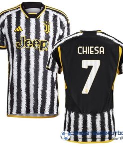 adidas NO.7 Chiesa Tailandia Casa Jugadores Camiseta Juventus  Equipación 2023 2024 Amarillo Negro