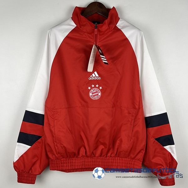 adidas Rompevientos Bayern Múnich Equipación 2023 2024 Rojo Blanco