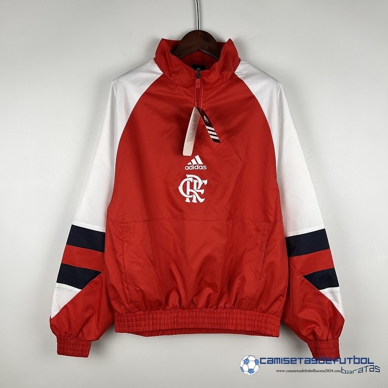 adidas Rompevientos Flamengo Equipación 2023 2024 Blanco Rojo Negro