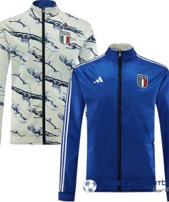 adidas Rompevientos Italia  Equipación 2023 Azul II Blanco
