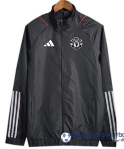adidas Rompevientos Manchester United  Equipación 2023 2024 Negro Blanco