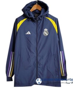 adidas Rompevientos Real Madrid Equipación 2023 2024 Azul Marino Amarillo