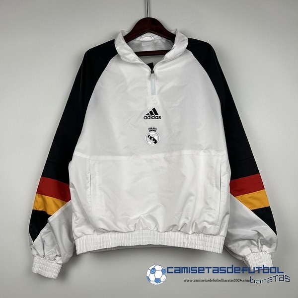 adidas Rompevientos Real Madrid Equipación 2023 2024 Blanco I Negro