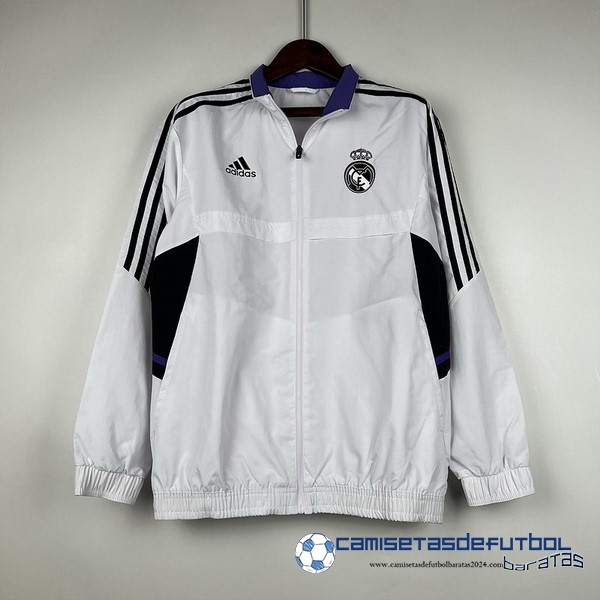 adidas Rompevientos Real Madrid Equipación 2023 2024 Blanco Purpura