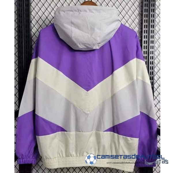 adidas Rompevientos Real Madrid Equipación 2023 2024 Purpura Amarillo Blanco - Image 2
