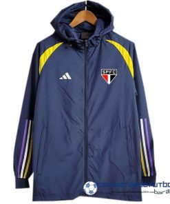 adidas Rompevientos São Paulo Equipación 2023 2024 Azul Marino Amarillo