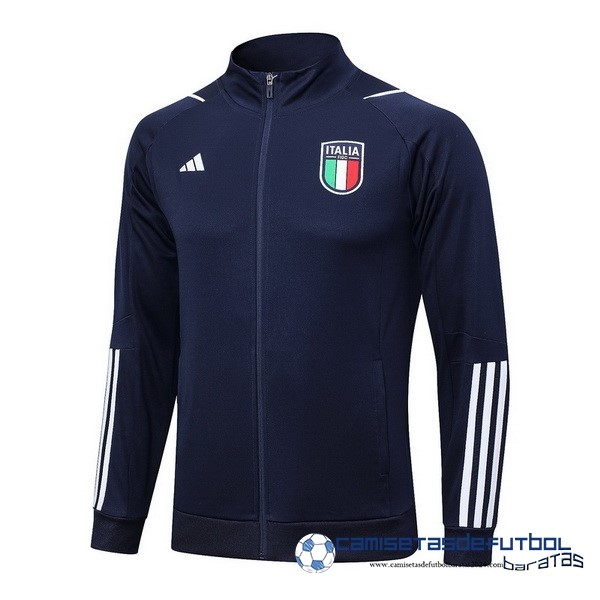 adidas Ropa Deportiva Con Cremallera Larga Italia Equipación 2023 Azul Marino Blanco