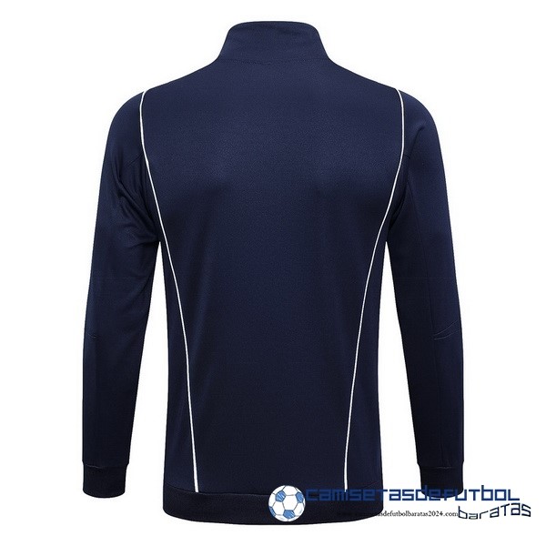 adidas Ropa Deportiva Con Cremallera Larga Italia Equipación 2023 Azul Marino Blanco - Image 2