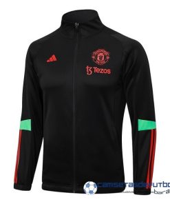 adidas Ropa Deportiva Con Cremallera Larga Manchester United Equipación 2023 2024 Negro Rojo Verde