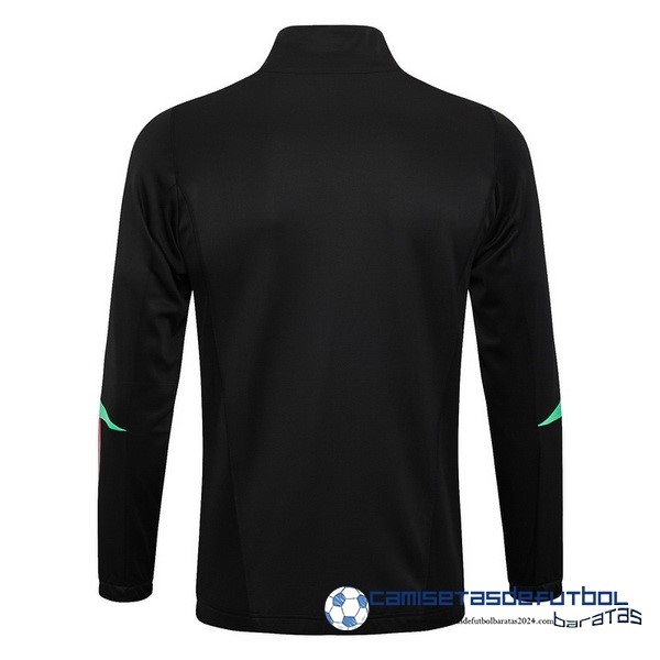 adidas Ropa Deportiva Con Cremallera Larga Manchester United Equipación 2023 2024 Negro Rojo Verde - Image 2