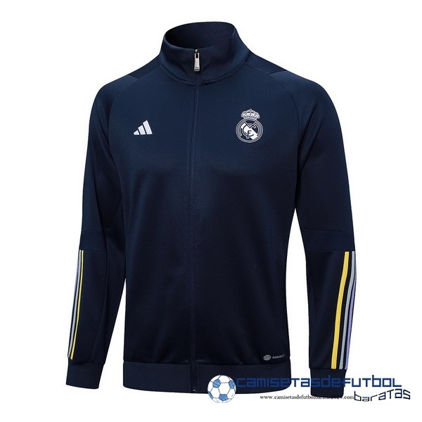 adidas Ropa Deportiva Con Cremallera Larga Real Madrid Equipación 2023 2024 Azul Marino Amarillo