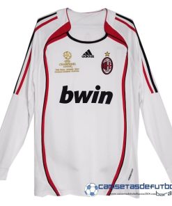 adidas Segunda Camiseta Manga Larga AC Milan Retro 2006 2007 Blanco
