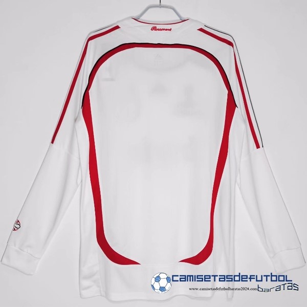 adidas Segunda Camiseta Manga Larga AC Milan Retro 2006 2007 Blanco - Image 2