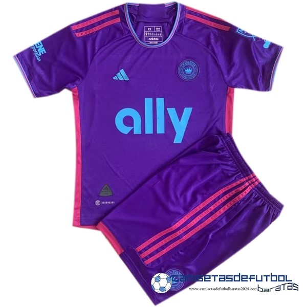 adidas Segunda Conjunto De Hombre Charlotte  Equipación 2023 2024 Purpura