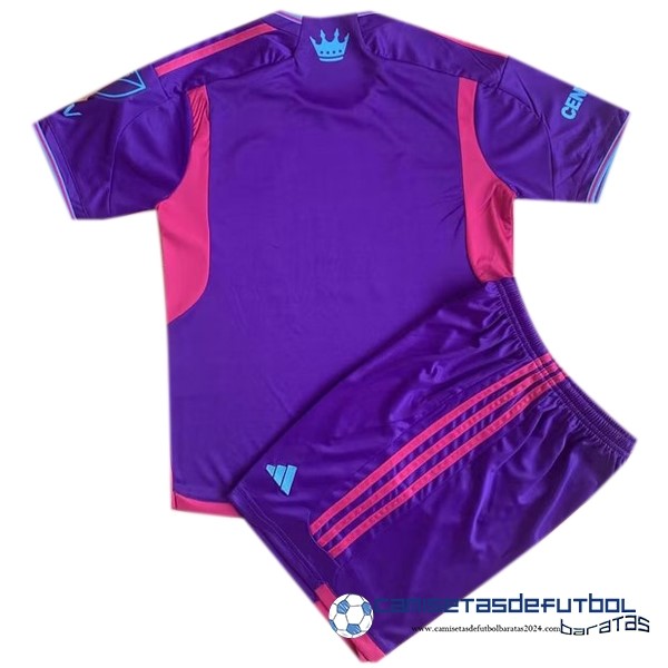 adidas Segunda Conjunto De Niños Charlotte  Equipación 2023 2024 Purpura - Image 2