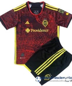 adidas Segunda Conjunto De Niños Seattle Sounders Equipación 2023 2024 Rojo