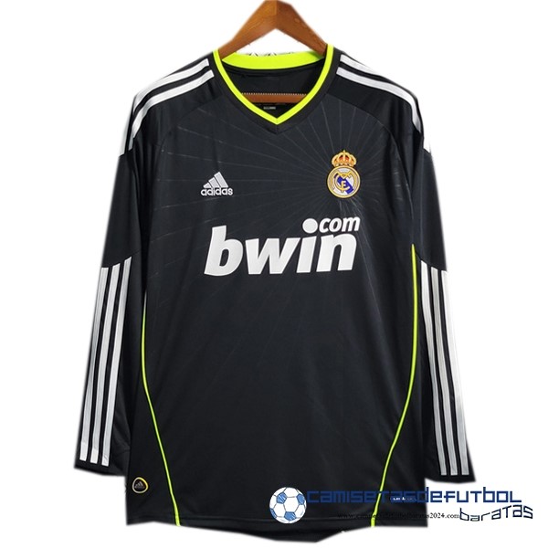 adidas Segunda Manga Larga Real Madrid Retro Equipación 2010 2011 Negro