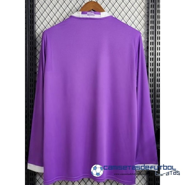 adidas Segunda Manga Larga Real Madrid Retro Equipación 2016 2017 I Purpura - Image 2
