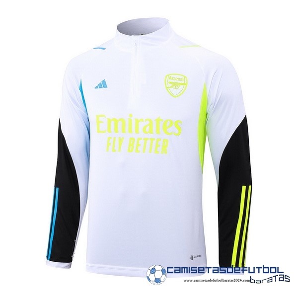 adidas Sudadera Entrenamiento Arsenal Equipación 2023 2024 Blanco Negro Amarillo