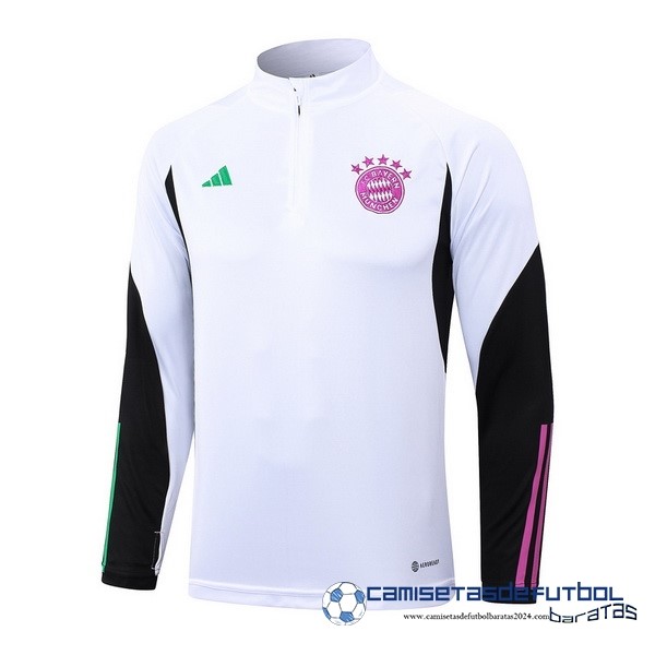 adidas Sudadera Entrenamiento Bayern Múnich Equipación 2023 2024 Blanco Negro Purpura