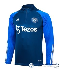 adidas Sudadera Entrenamiento Manchester United Equipación 2023 2024 Azul Blanco