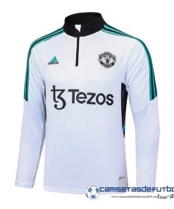 adidas Sudadera Entrenamiento Manchester United Equipación 2023 2024 Blanco Verde