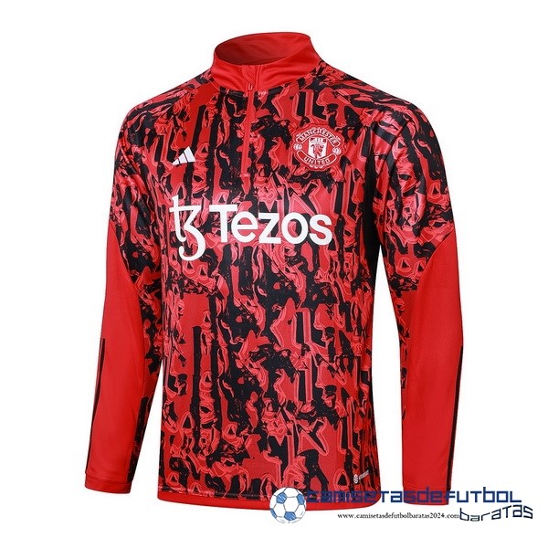 adidas Sudadera Entrenamiento Manchester United Equipación 2023 2024 Rojo Negro