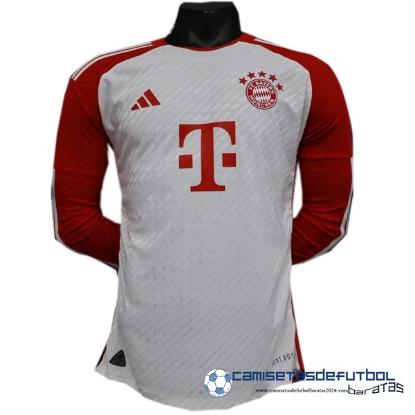 adidas Tailandia Casa Jugadores Manga Larga Bayern Múnich Equipación 2023 2024 Rojo