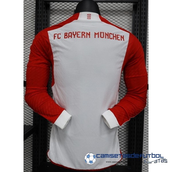 adidas Tailandia Casa Jugadores Manga Larga Bayern Múnich Equipación 2023 2024 Rojo - Image 2