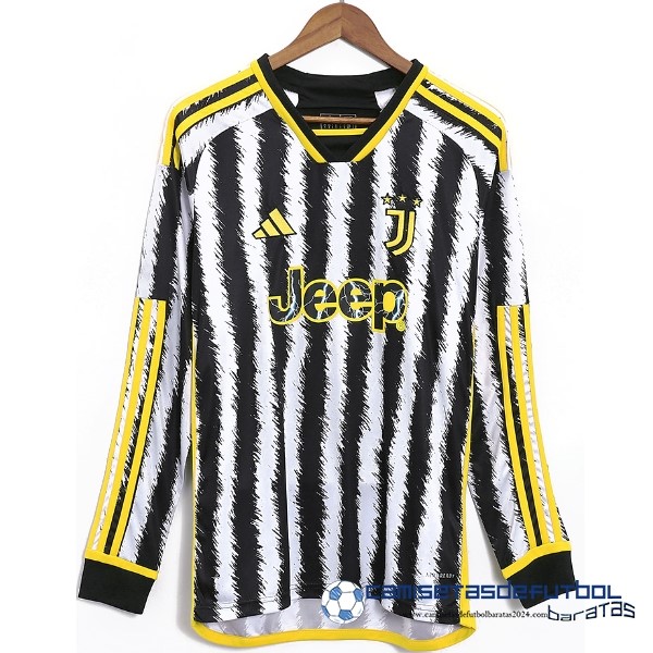 adidas Tailandia Casa Manga Larga Juventus Equipación 2023 2024 Amarillo Negro