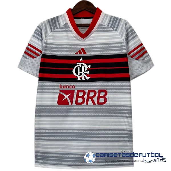 adidas Tailandia Especial Camiseta Flamengo  Equipación 2023 2024 Gris Blanco