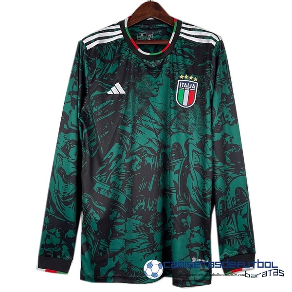 adidas Tailandia Especial Manga Larga Italia Equipación 2023 Verde