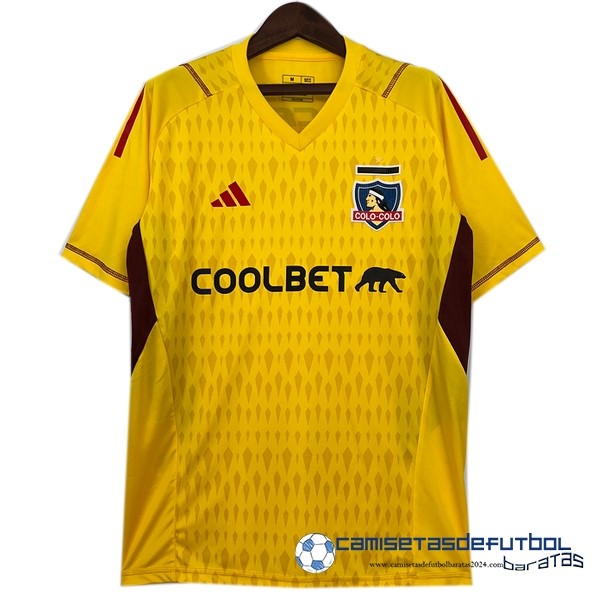 adidas Tailandia Portero Camiseta Colo Colo Equipación 2023 2024 Amarillo