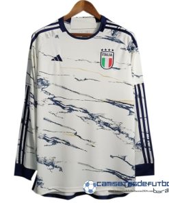 adidas Tailandia Segunda Manga Larga Italia  Equipación 2023 Blanco