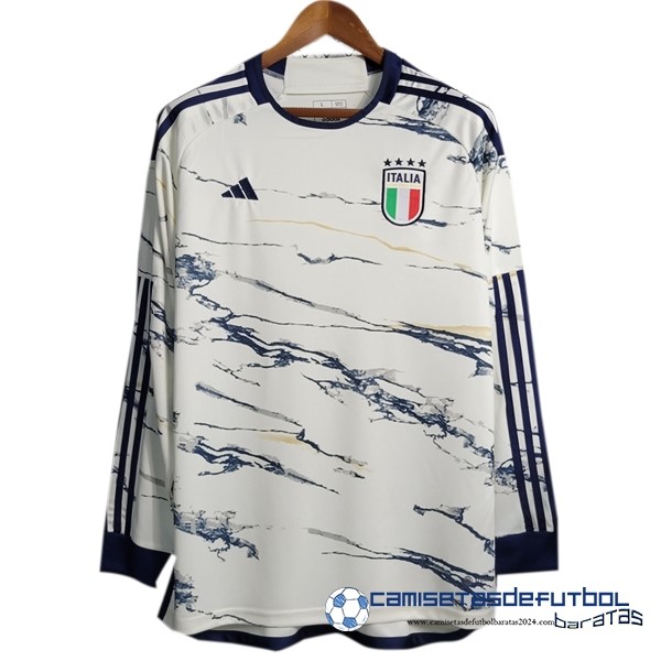 adidas Tailandia Segunda Manga Larga Italia Equipación 2023 Blanco