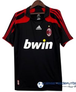 adidas Tercera Camiseta AC Milan Retro Equipación 2007 2008 Negro