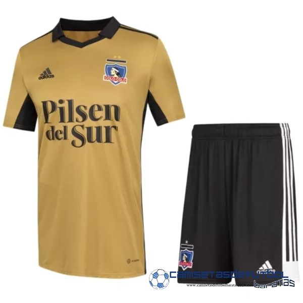 adidas Tercera Conjunto De Niños Colo Colo 2022 Equipación 2023 Amarillo