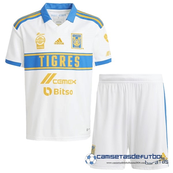 adidas Tercera Conjunto De Niños Tigres de la UANL 2022  Equipación 2023 Blanco