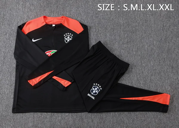 Brasil Conjunto 2026 Negro - Brasil Barata | PTDHMALL