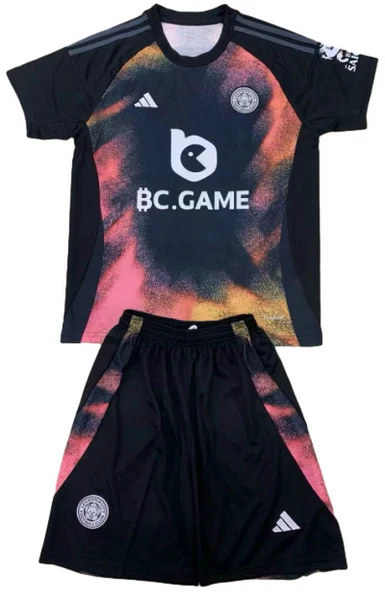 Leicester City Conjunto 2024 2025 Segunda Negro - Leicester City Barata | PTDHMALL