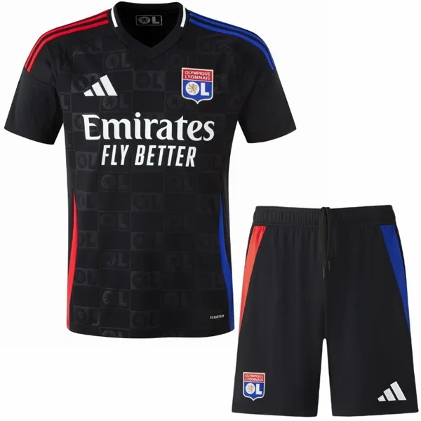 Lyon Conjunto 2024 2025 Segunda Negro - Lyon Barata | PTDHMALL