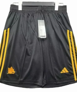 AS Roma Pantalones 2025 2026 Segunda Negro - AS Roma Barata | PTDHMALL