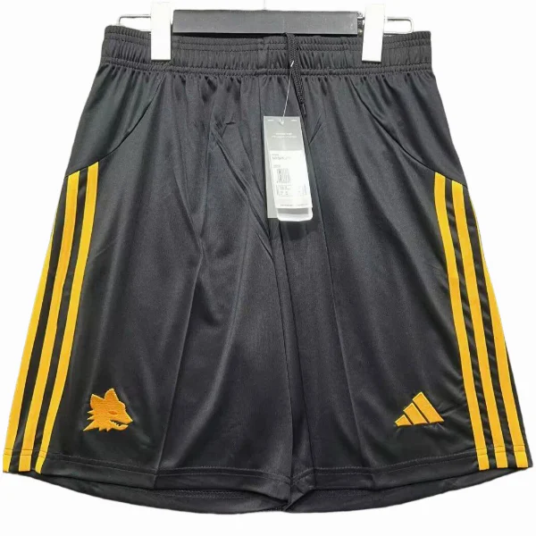 AS Roma Pantalones 2025 2026 Segunda Negro - AS Roma Barata | PTDHMALL